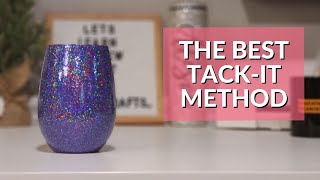 Tack-it method tumbler tutorial  CrystaLac Glitter Glue for Epoxy or  CrystaLac Cups 
