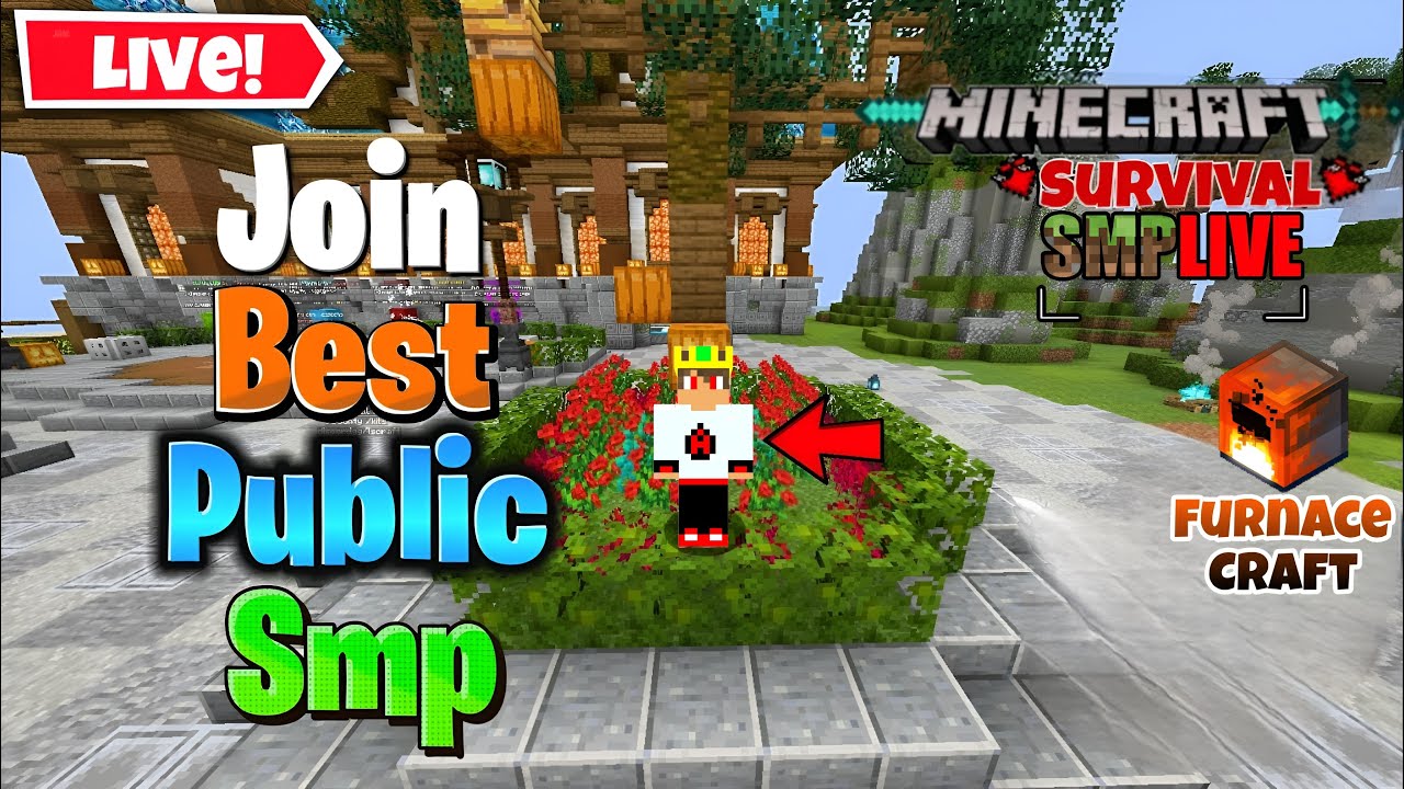 JOIN BEST PUBLIC SURVIVAL SMP | 24/7 - YouTube