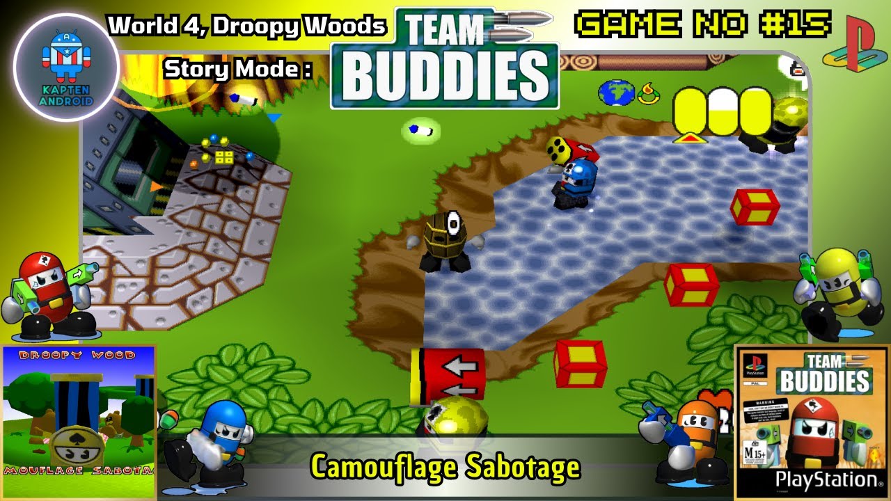 Team Buddies PS1 - World 4 Droopy Wood : Camouflage Sabotage