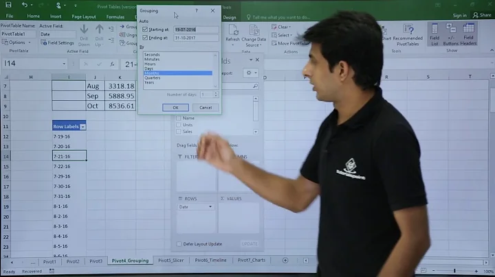 MS Excel - Pivot Table Grouping