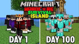 We Survived 100 Days On a SURVIVAL ISLAND in Hardcore Minecraft... (Hindi)