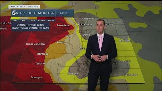 Warmer and mostly dry with isolated mountain/valley storms
