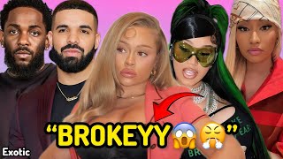 Latto going BROKE Cardi CLOWNS her Drake COPIES Kendrick Nicki Minaj topping the chart