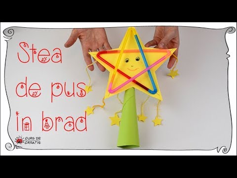 Cum sa faci o stea de pus in brad ⭐🌟✨ How to make a star for Christmas tree