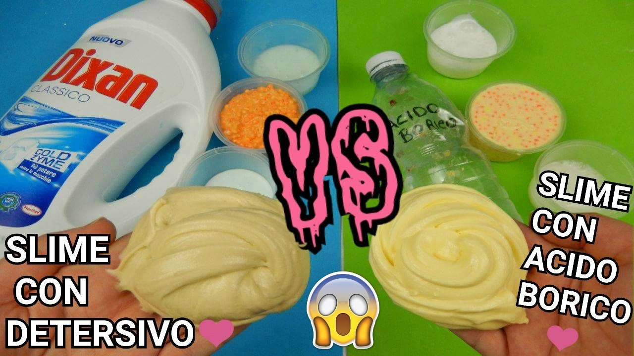 Slime Con Detersivo Contro Slime Con Acido Borico Qual E Meglio Iolanda Sweets Youtube