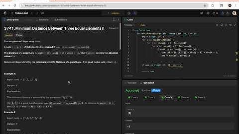 Minimum Distance Between Three Equal Elements II