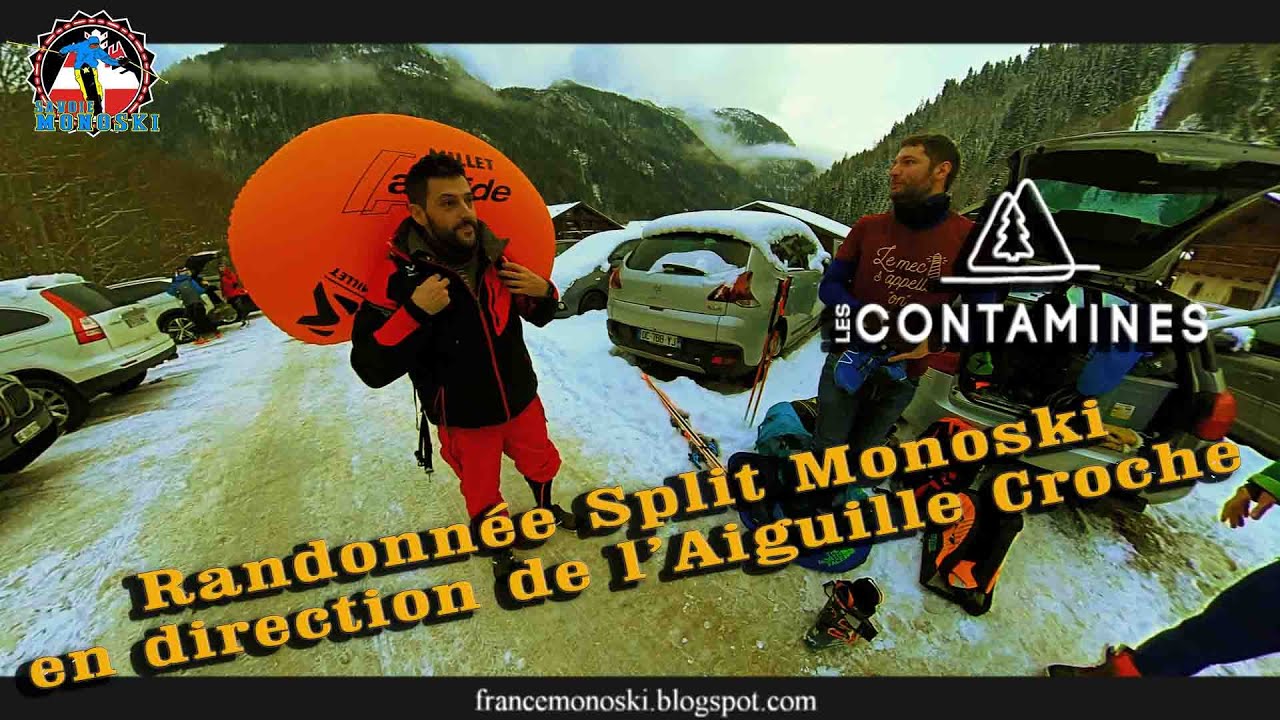 [ MONOSKI ] #RandonnÃ©e #Split #Monoski aux Contamines Monjoie en direction de l'Aiguille Croche