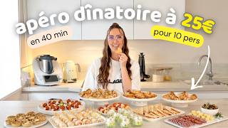 Apéritif dînatoire pour 10 pers (en 40 min) ! Buffet complet à 25€ 😱