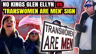 No Kings Protesters Block Our 'Transwomen Are Men' Sign | First Amendment | MIDWEST AUDIT
