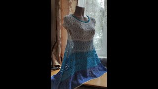 картинка: Туника в стиле бохо .Часть 1. Вяжем круглую кокетку//How to knit a round yoke crochet