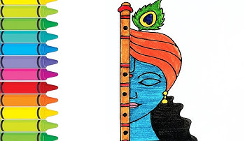 "Beautiful Krishnaji Art"💝✨ l #krishna #easydrawing #kidscreativecanvas l