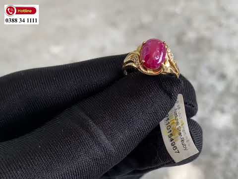 Video Nhẫn nữ Đá ruby sao tự nhiên yên bái - youtube