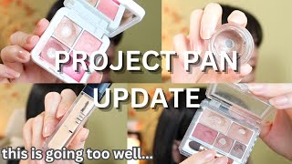 panned TWO HIGHLIGHTERS & ONE BLUSH? finishing ANOTHER TWO!?!?! Project pan update March 2024