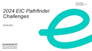 2024 EIC Pathfinder Challenges Euresearch Webinar