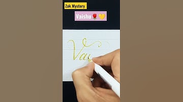 Vaishu - Comment your name Calligraphy Writing #shorts #zakmystery #calligraphy #handwriting #name