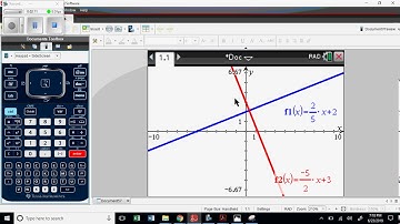Nspire, Graph Equation to Find Perpendicular Line
