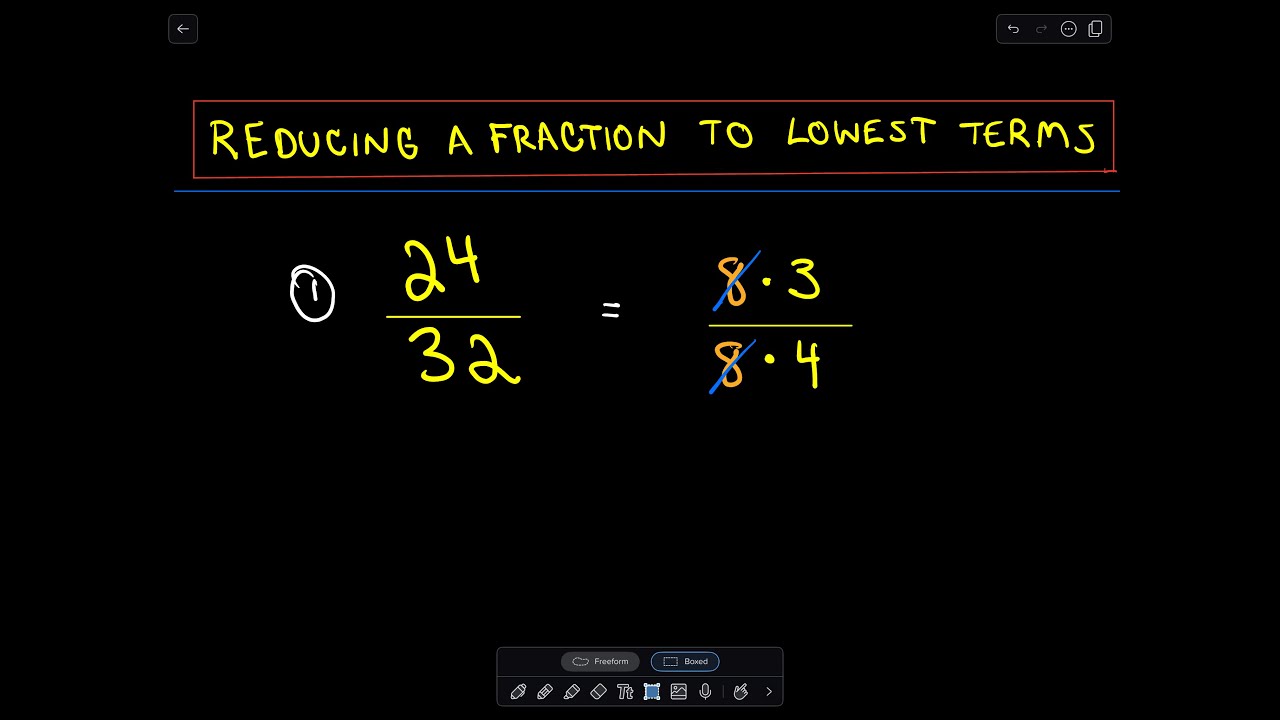 Reducing a Fraction to Lowest Terms - YouTube