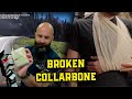 Biker Collides With Car And Breaks His Collarbone!