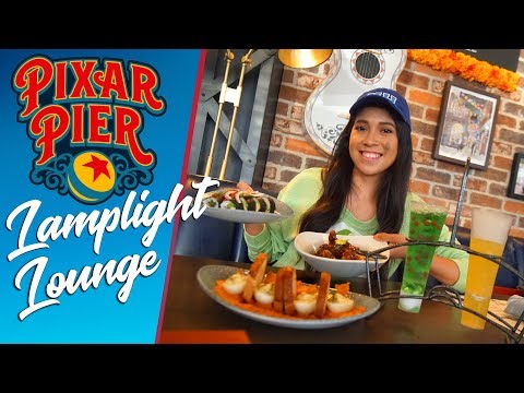 The Spectacular lamplight lounge At Pixar Pier! | Disney California Adventure