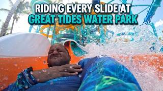 NEW Norwegian Cruiseline Great Tides Water Park: ALL SLIDES & Lazy River POV!