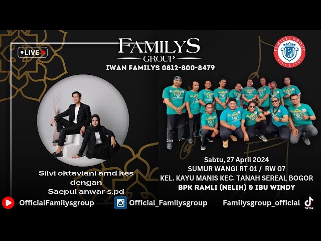 LiveStream Familys Group Edisi Sumur Wangi Kayu Manis Tanah Sareal Bogor Sabtu 27 April 2024(SIANG) class=