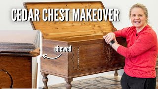 Painting a $40 Facebook Marketplace Cedar Chest | DIY Furniture Repair Hack