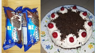 Black Forest Cake Sirf RS. 20 /- ke Biscuit se 🤩 | Oreo Cake Recipe | Chocolate cake sirf rs.20 mein