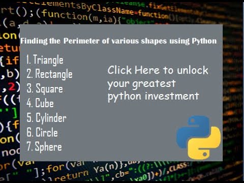 Finding the Perimeter of Various Shapes in Python - YouTube