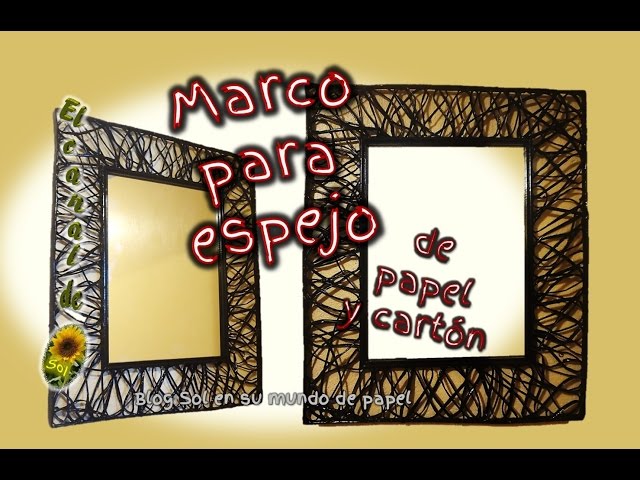 Espejo con grueso marco de madera reciclada (+ tamaños)