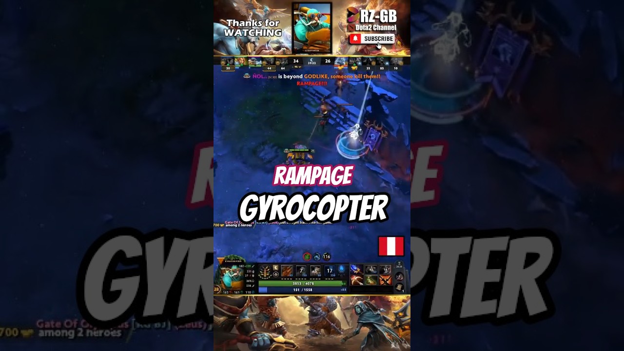 Gyrocopter Epic Rampage | Dota2 Peru
