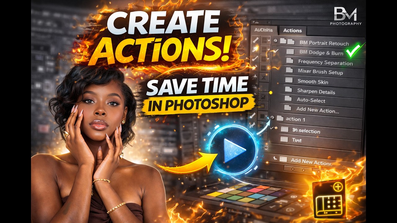 How to Create Actions in Photoshop (Save HOURS Editing!) 🔥