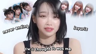 yena and chaewon getting mixed up ( joyuriz effect never ending )