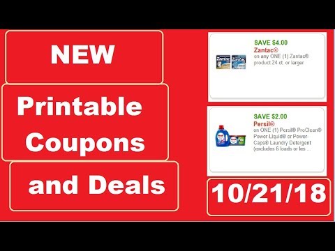 NEW Printable Coupons and Deals- 10/21/18