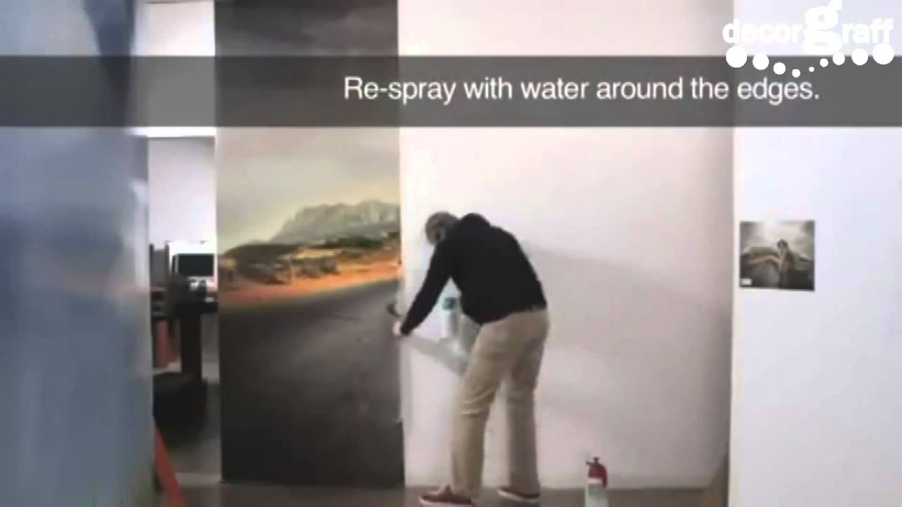 How to hang prepasted wallpaper digitally printed wallpaper YouTube