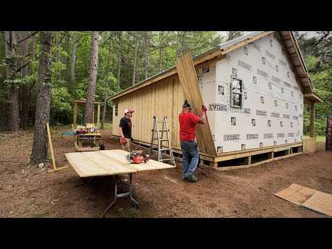 HUGE PROGRESS on a small cabin build in the Ozark Mountains of Arkansas.