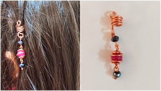 Easy Wire Hair Cuff | DIY Handmade Loc Jewelry Coil With Beads