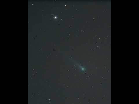 りょうけん座の球状星団(M3)とレナード彗星(C/2021 A1)