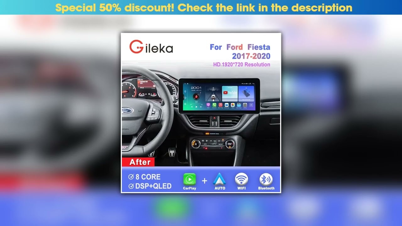 Best Seller 12.3 inch Screen Android Car Radio For Ford Fiesta 2017-2020 Stereo Multimedia Player C