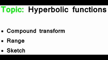 AS/A-Level Maths Hyperbolic functions - Compound transform PART 1