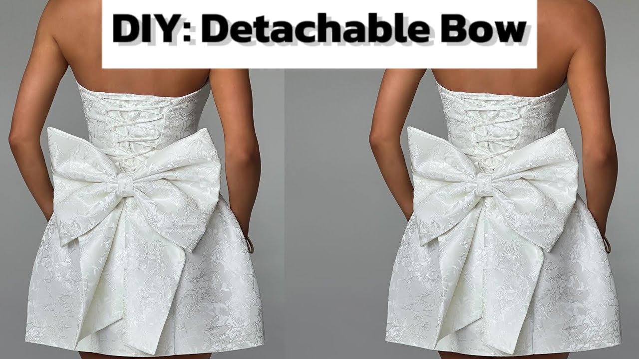 Простой съемный бант с кринолином своими руками // Подходит для начинающих