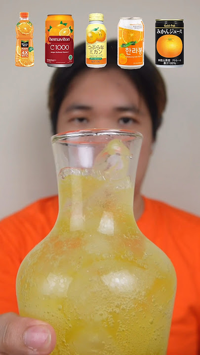 DRINKING VARIOUS ORANGE FLAVORED DRINK #asmr #drink