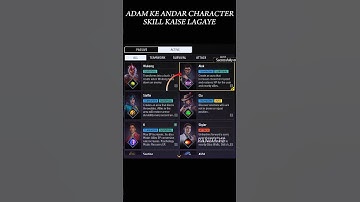 adam ke andar character skill kaise daale 🙅| free fire tips and tricks | free fire character skill