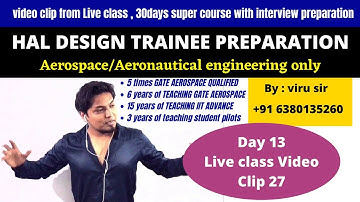 HAL design trainee coaching | Aerospace | Aeronautical | rocket propulsion lectures | join classes