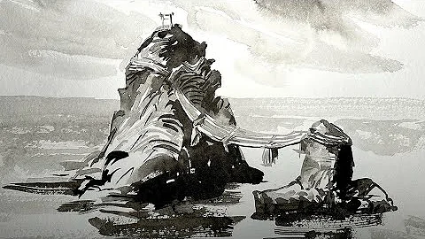 Johanna Krimmel paints "Meoto Iwa" in ink!