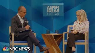 Lester Holt and Liz Cheney in conversation at Aspen Ideas Festival