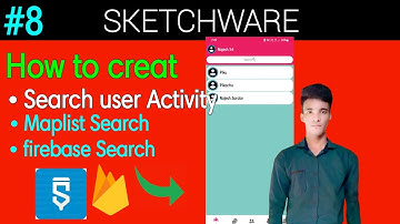 How to creat search activity on sketchware| search from firebase|search maplist|Search user activity