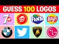 Guess the 100 Famous Logos in 3 Seconds | Can you Guess the 100 Popular Logos in just 3 Seconds????
