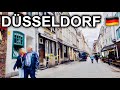 [4K] Walk in Düsseldorf Old Town - Rainy and Windy Summer Day in Germany