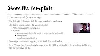 Writing Your End of Unit Assessment