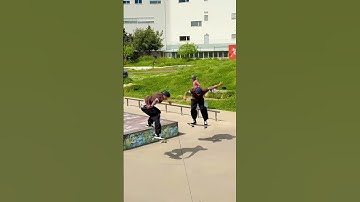 Skaters Getting Along With Security!👮🛹#skateboarding #shorts